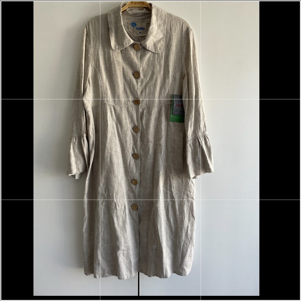 100% New Linen Coat